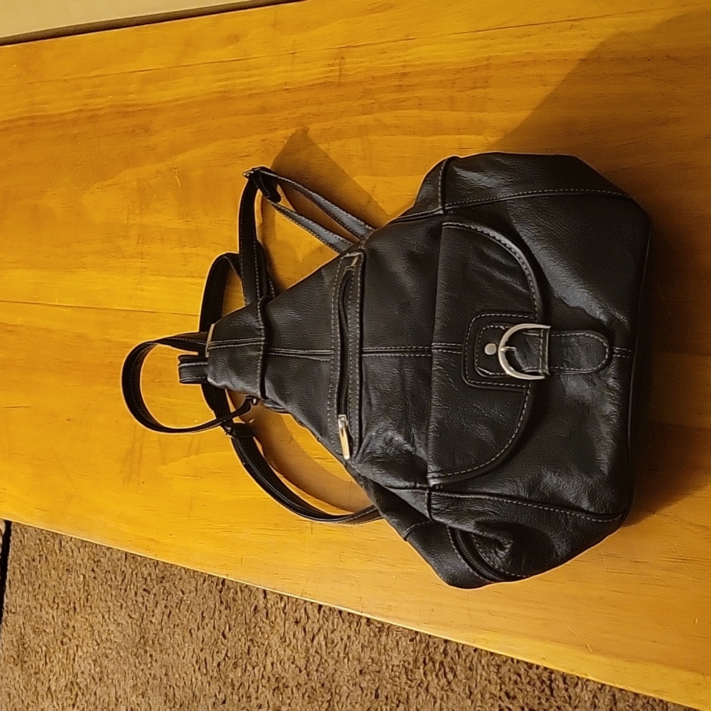 Leather Convertible Purse/Backpack - image 1